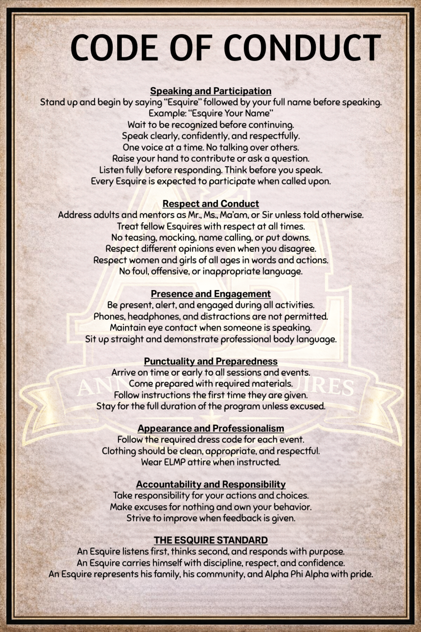 ELMP Code of Conduct
