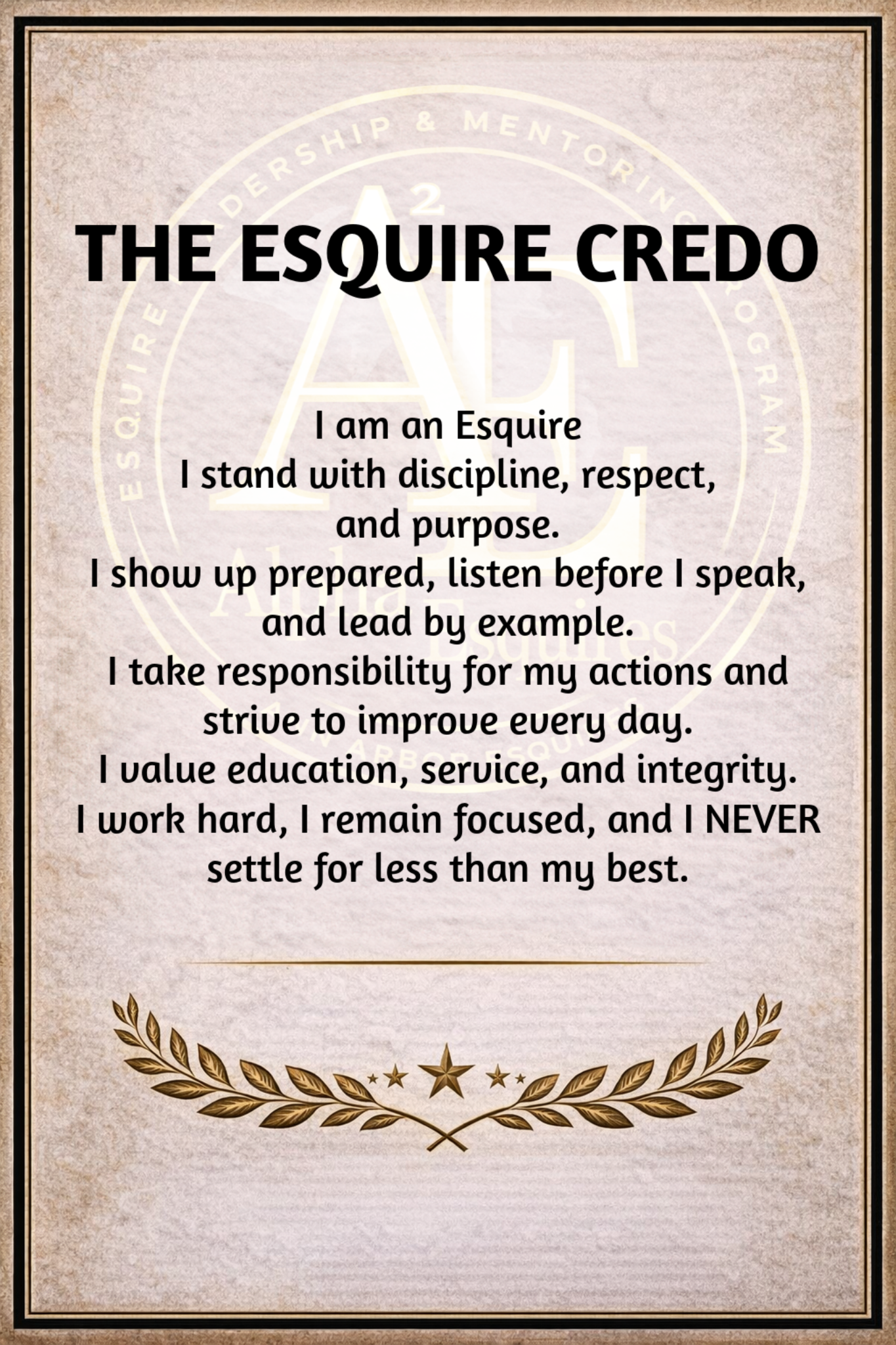 The Esquire Credo