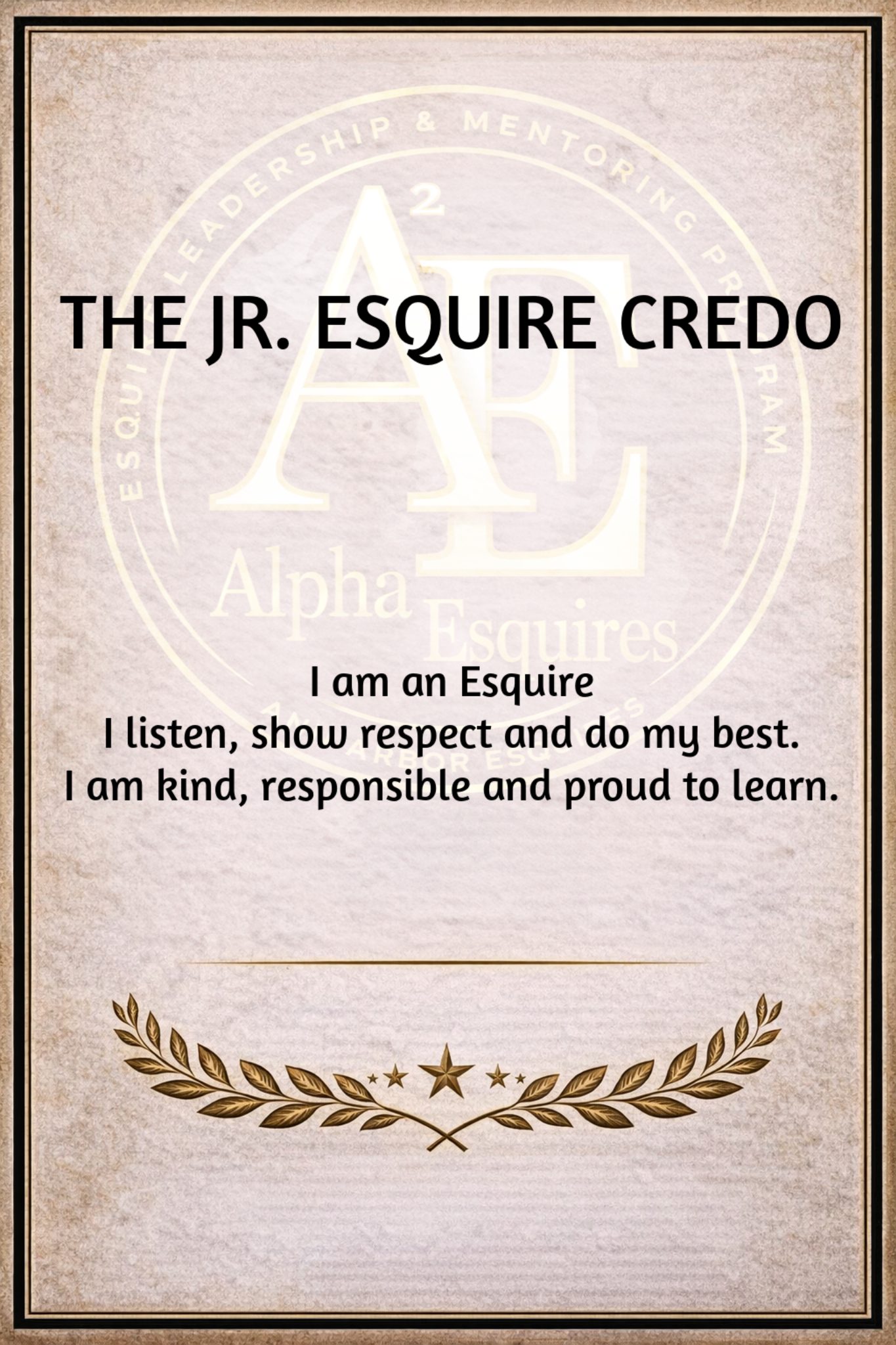 The Jr. Esquire Credo